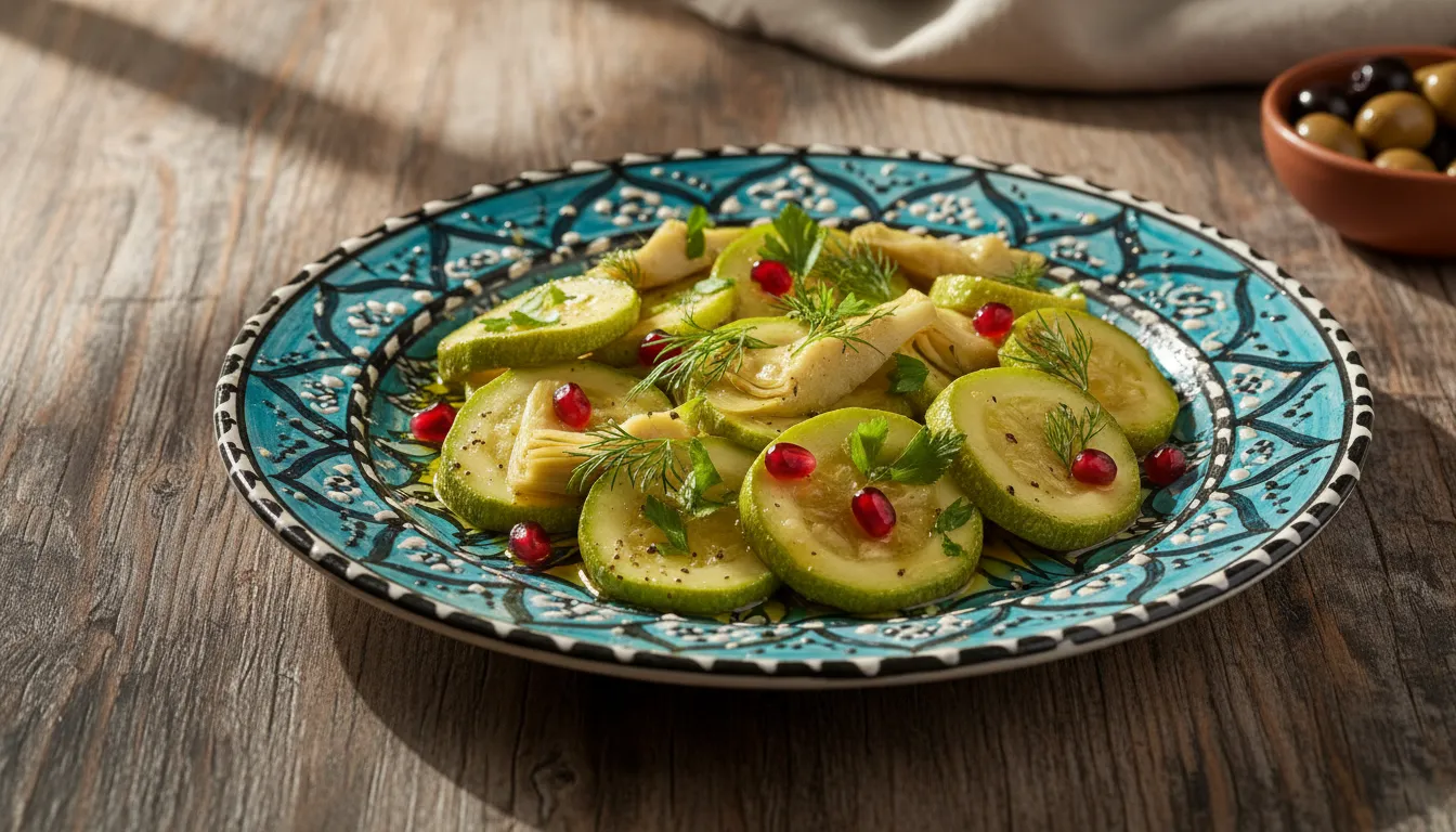 Akdeniz Usulü Zeytinyağlı Enginarlı Kabak