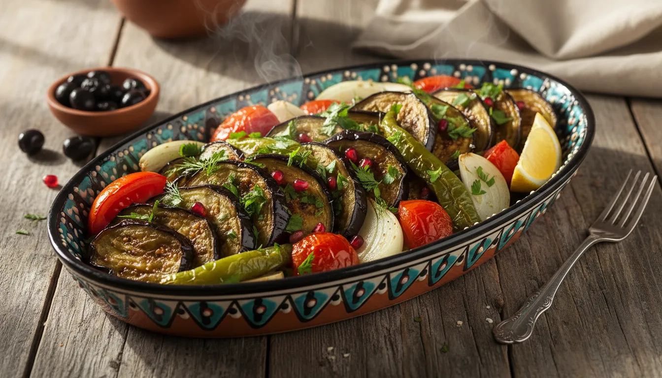 Akdeniz Usulü Fırında Zeytinyağlı Patlıcan