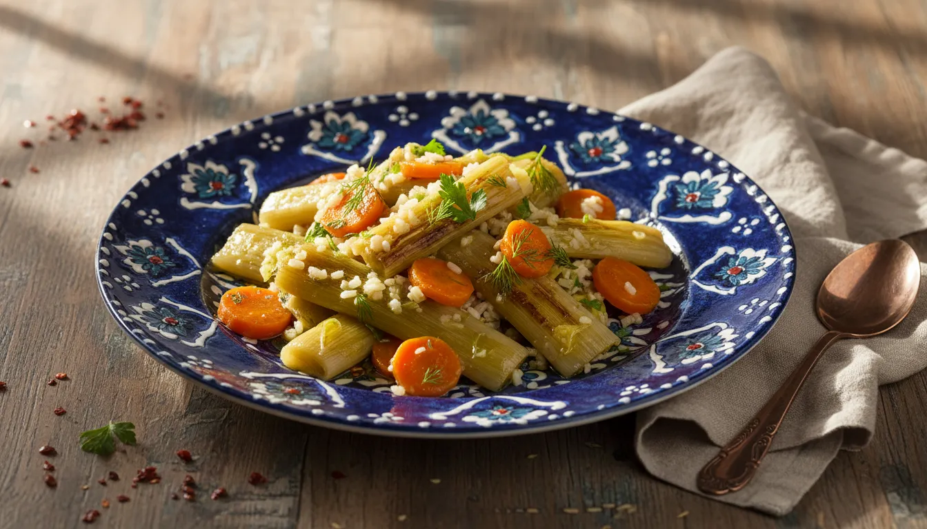 Marmara Usulü Zeytinyağlı Pırasa görseli